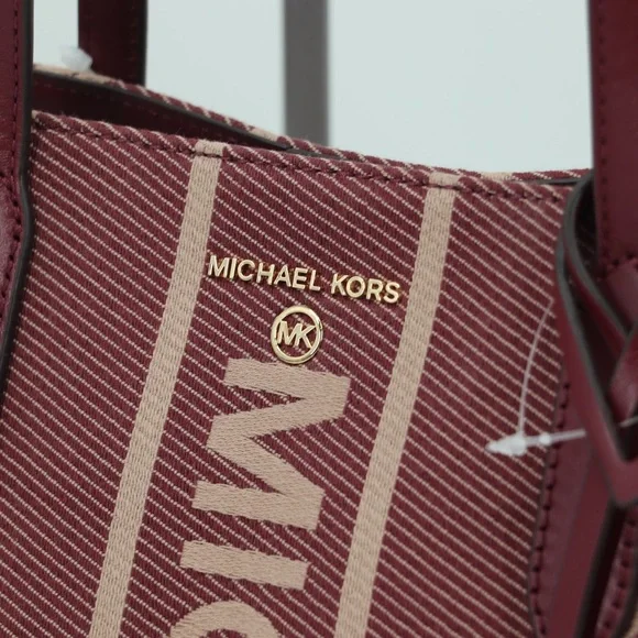New Michael Kors Sinclair Large North South Shopper Tote Dark Berry Authentic - Picture 3 of 13